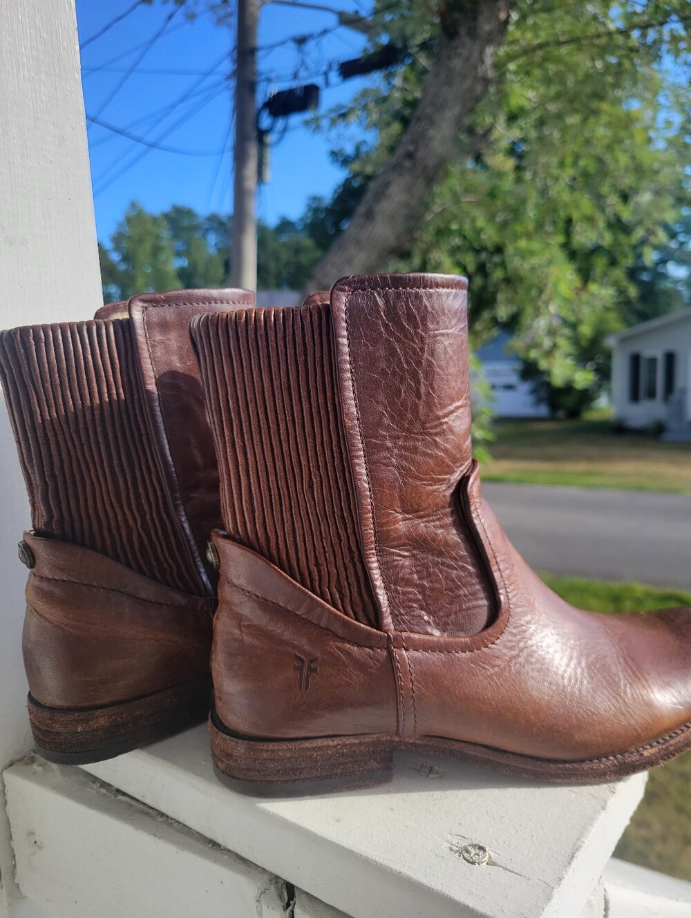 FRYE Booties, 6.5M, Womens, Brown